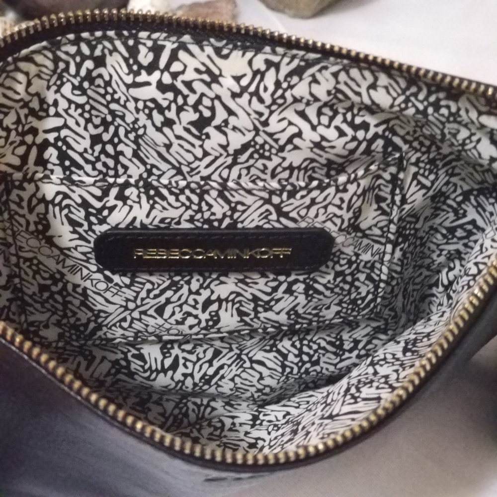 Rare New Rebecca Minkoff Black Zip Clutch / cosmetic bag - Picture 4 of 7